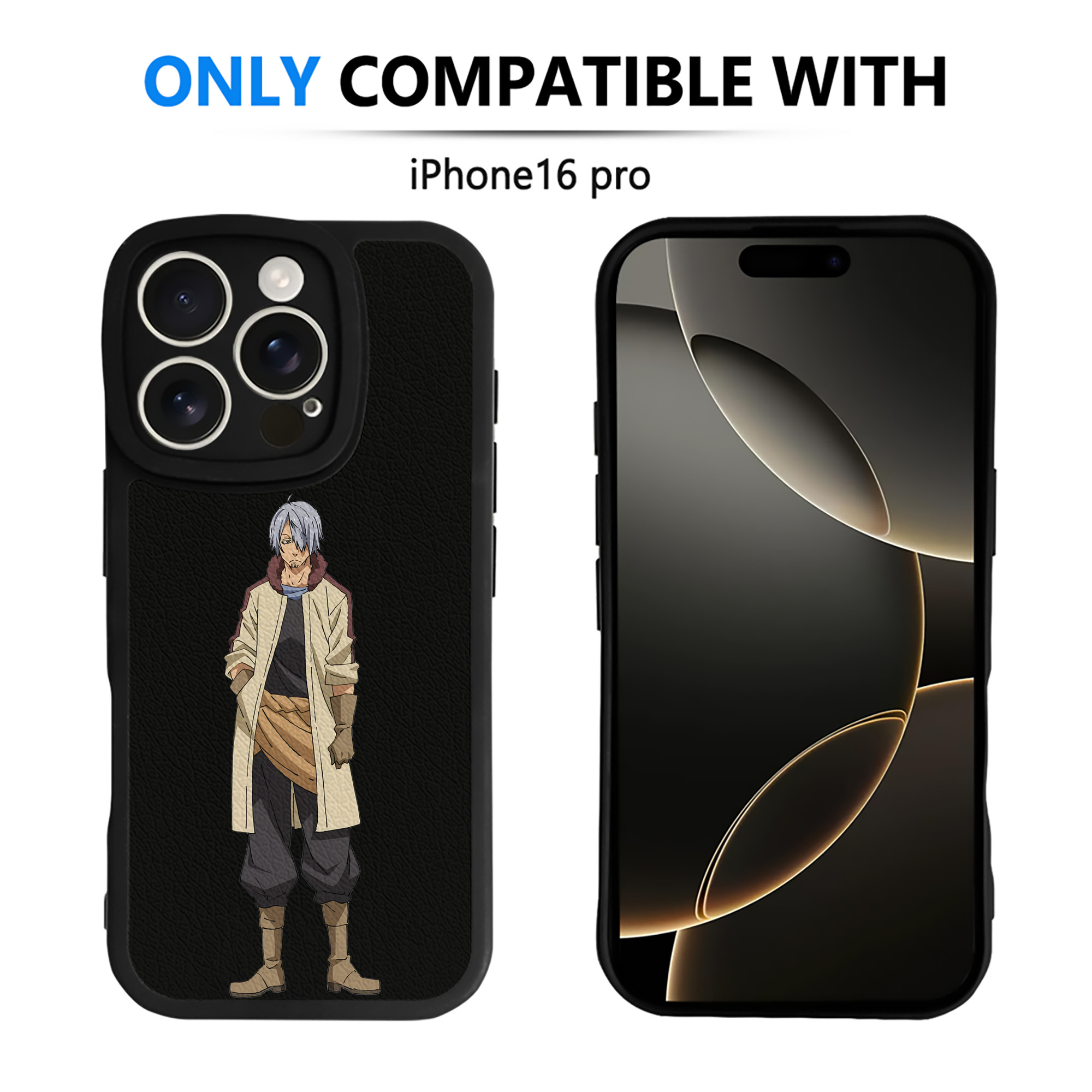 （画像用） 転スラ Regarding Reincarnated to Slime 【iPhone 16シリーズ対応】シリコンスマホケース（レザー調） 材質：シリコン